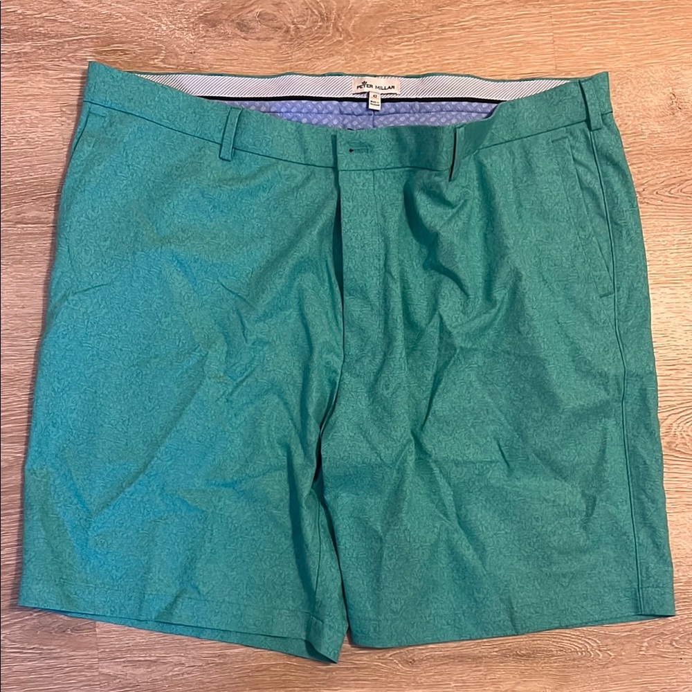 Peter Millar Green Flat Front Shorts